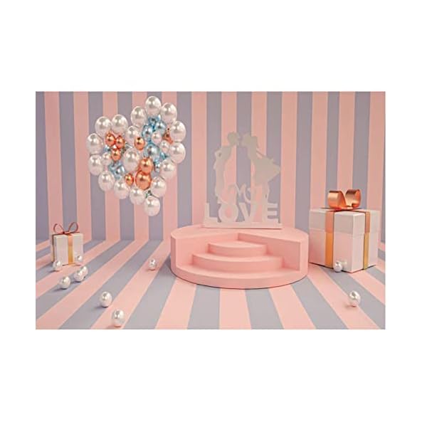 Rosa Valentinstag Hintergrund Streifen Perle Liebe Geschenk Anpassung Fotografie Foto Hintergrund für Fotostudio Vinyl 2…