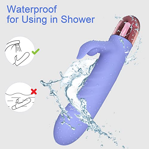 Eupher Pulsierender Rabbit Vibratoren für Sie, Silikon G-Punkt Klitoris Dildo Vibrator mit 107℉ Heizbar & 9 Teleskopisch & 9 Vibrationsmodi & 3 Schlagen Vaginalen Analvibrator Sexspielzeug für Frauen – Bild 7