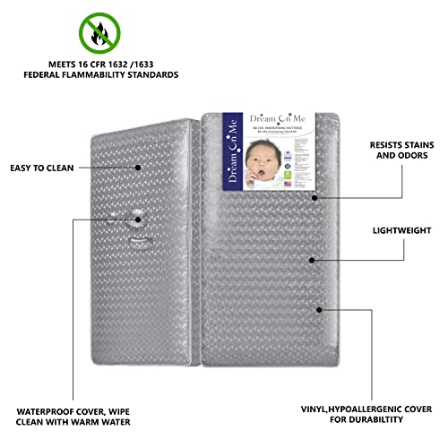 Dream On Me, Superior Slumber 6” 112 Coil Inner Spring Crib And Toddler Mattress I Waterproof I Green Guard Gold Certified I 10 Years Manufacture Warranty I Vinyl Cover I Made In The U.s.a #TOP3
