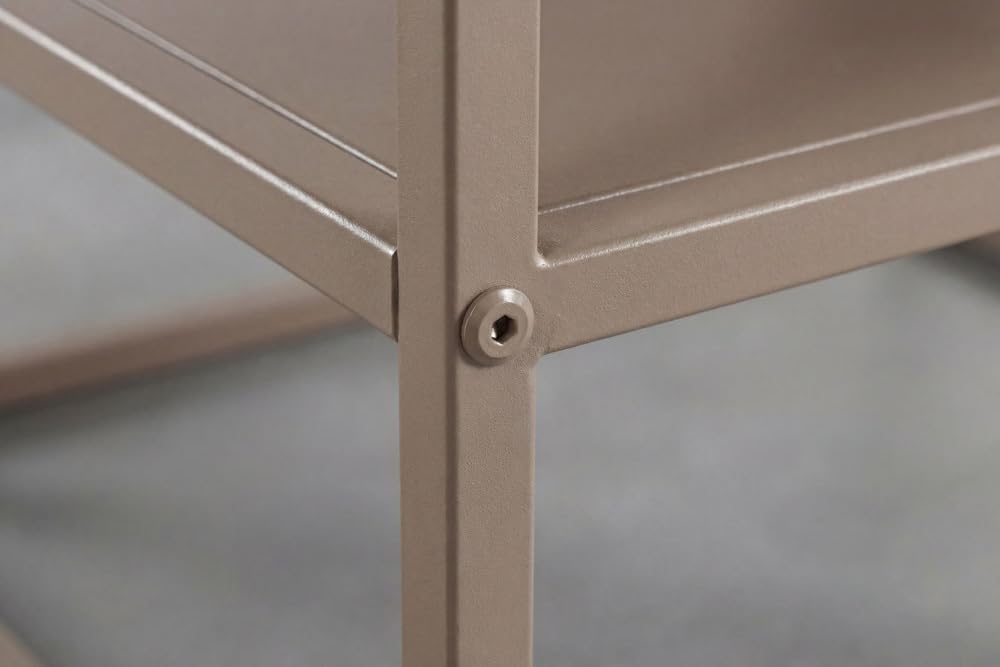 Riess Ambiente Couchtisch DURA Steel 70cm - Greige - Metall | Stauraum, als Beistelltisch nutzbar, langlebig, flexibel kombinierbar, 20 kg Belastbarkeit, Ablagefläche