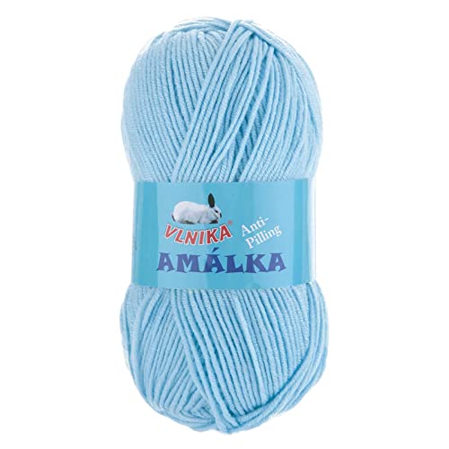 100g Strickgarn Amalka Strick-Wolle Polyacryl Anti Pilling Effekt Farbwahl