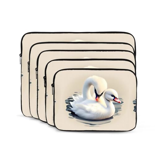 Cute Little Swan Laptop Sleeve Case 17 Inch Suitable for Notebook Computer Tablet Traveling Carrying Simple Case2