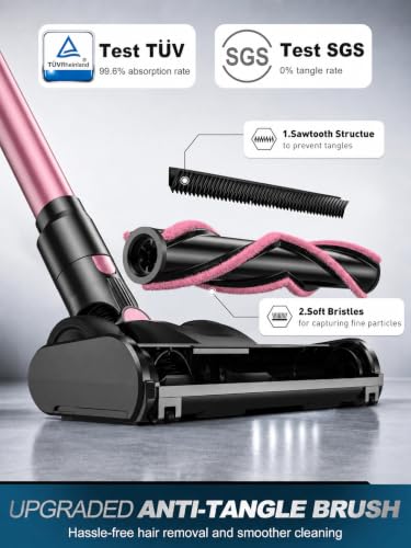 Image of Cordless Vacuum Cleaner, 600W /58KPa /60Mins Self-Standing Stick Vacuum