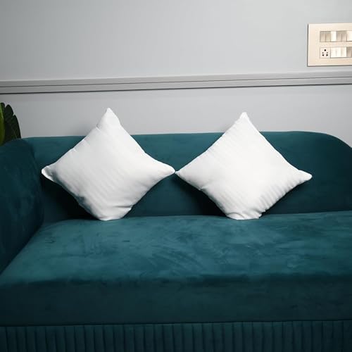 Image of Kuber Industries Cushion Filler | 16x16 Inch | Cushion for Bedroom | Square Cushions for Sofa | Fluffy Microfiber Cushion for Living Room | Throw Cushion Filler | White