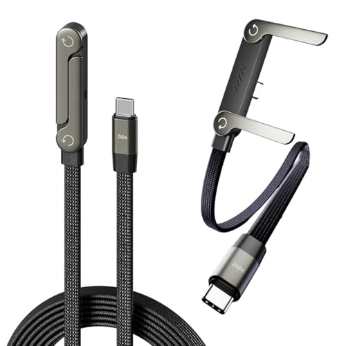 Easerforkco Phone Charger,2-in-1 Chargestand Type-C Cable, 240W H...