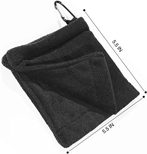Lustrioustoy Golf Ball Towel 5.5 X 5.5 Inch – Wiping, Cleaning And Soaking Towel For Perfect Golfing – Portable Microfiber Wet/Dry Golf Ball Towel – Golf Accessories #TOP1