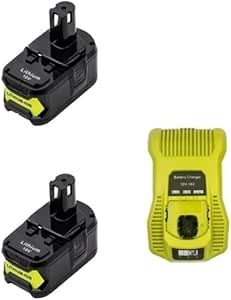 2 Batteries 18V 5.5Ah Pour Ryobi RB18L50 RB18L40 RB18L13 – Avec Indicateur LED Puissance