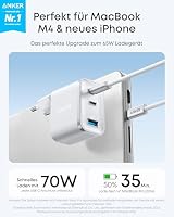 Anker Nano 70W USB C Ladegerät, Laptop Ladegerät, 3-Port-Netzteil – Ansicht 2