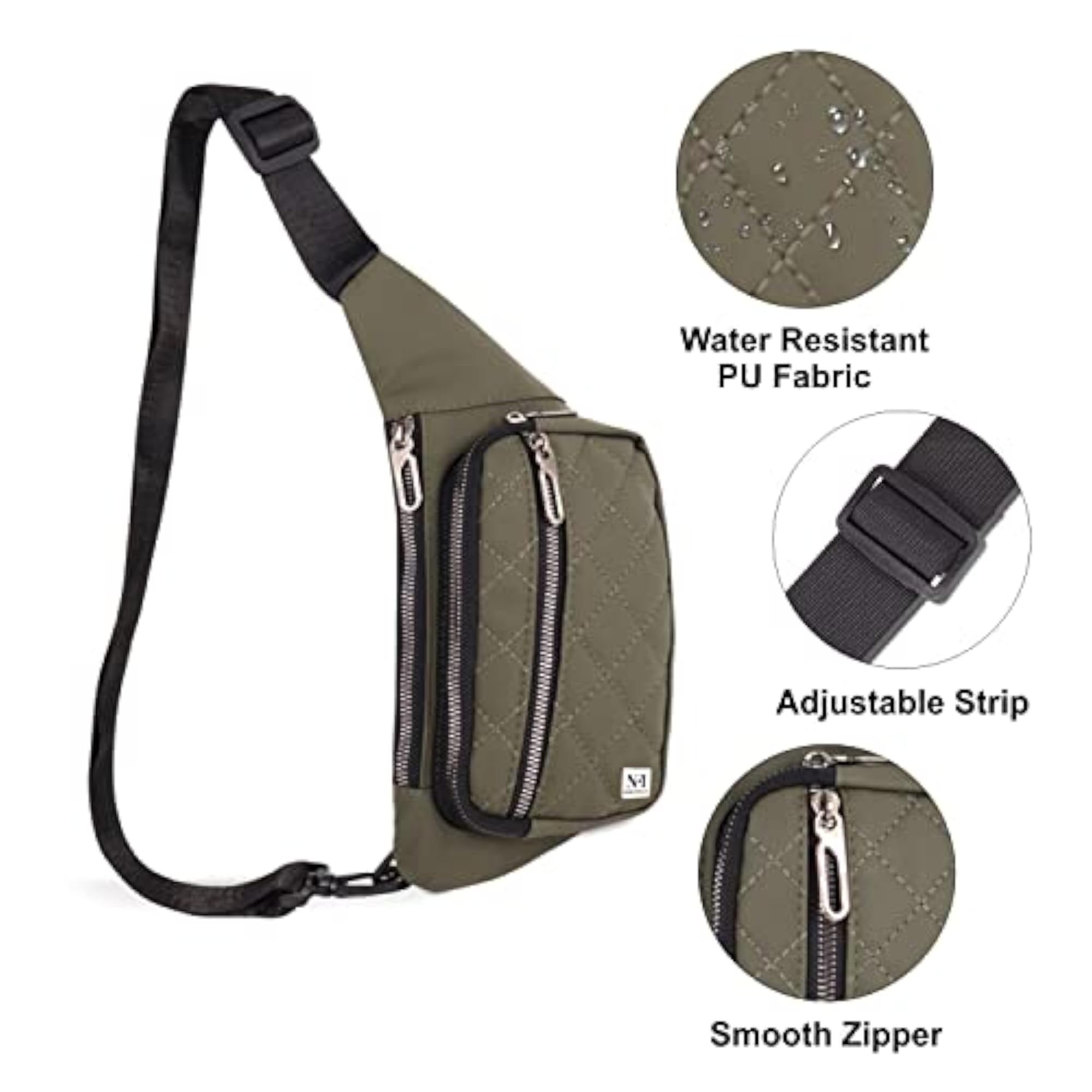 Unisex Waist Chest Bag, Multipurpose Sling Pouch for Travel
