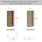 StorageWorks Seagrass Free Standing Toilet Paper Holder Stand for Bathroom, 3 Rolls of Toilet Tissue Storage with a Built-in Cloth Lining, Toilet Roll Holder Stand with Lid - Image 3