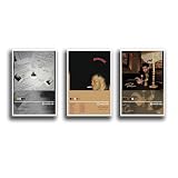 WKEVKOAN Album Cover Music Poster Three-piece Set Bedroom Decor Rapper Room Decor Music Artist Poster Rap Album Cover