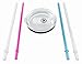 YETI Lid & 2 Straws | Fits: YETI Rambler Tumbler, RTIC, Ozark Trail Tumblers & Many More Cups | Available in 30oz & 20oz - (20oz, Blue/Clear)