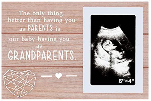 The Only Thing Better Than Having You As Parents Is Our Baby Having You As Grandparents-Pregnancy Announcement Photo Frame Gifts For Dad Mom -Pregnancy Reveal To Grandparents Ultrasound Picture Frame #TOP12