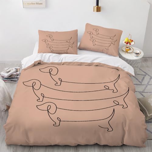 Linge de lit teckel 220x240 en microfibre premium ultra douce