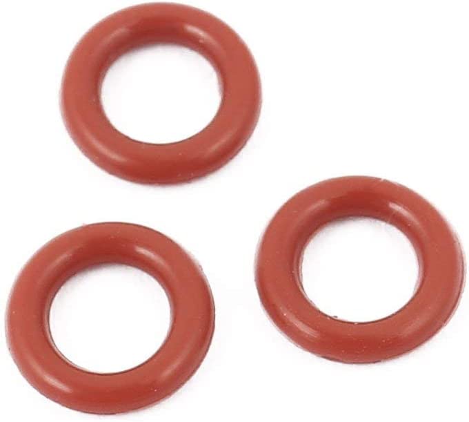 O-ringi uszczelka gumowy pierścień, 100 sztuk 1.5mm gruby odporny na olej opałowy Mini O-ring gumowy pierścień uszczelniający 7mm OD czerwony (100 piezas 1,5 mm de espesor resistanceente al aceite de