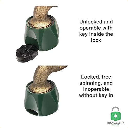 The Flow Security Systems Faucet Lock II | Magnetic Key | Prevents Water Theft, Secures Outdoor Taps, Promotes Water Conservation | Fits Most Outdoor Hose Bibbs | FSS 500 | Keyed The Same | 8 Pack - Thumbnail 3