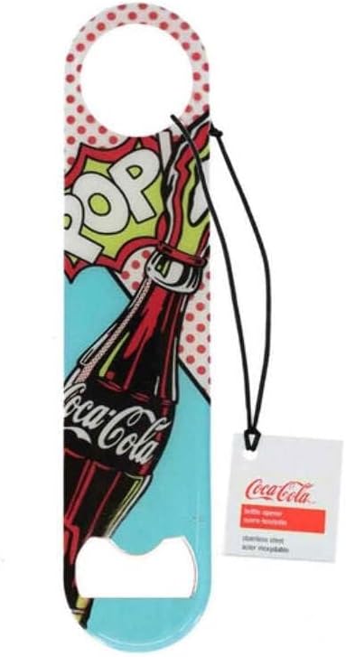 Tablecraft Stainless Steel Coca-Cola Bottle Opener Fridge Magnet, Red