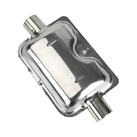 Triclicks Air Diesel Heater Exhaust Muffler Exhaust Silencer Stainless Steel Silver 24mm/0.94inch Diesel Muffler for Parking air Diesel heaters, Car Heater Accessories (Exhaust Muffler) Cover