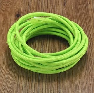 MASUNN 5M 2 Cable De Color Vintage Twist Trenzado De Tela Cable De Luz Eléctrica De Alambre-Verde Claro