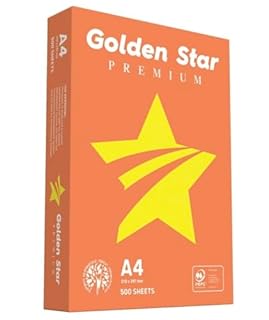 Varzi Dal 1956 Golden Star Carta Premium A4 - Confezione da 5 risme da 500 Fogli l'una - tot. 2500 fogli - ideale per tutte le Stampanti e Fotocopiatrici da ufficio e casa - bianca