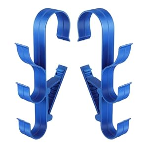 Generisch Zwembadpaalhangerset, voor zwembadzijde, haakbeugels, zware apparatuurhouder, wandmontage, opslag voor netten, raken, rods, handdoeken voor reinigingsgereedschap, patio, achtertuin