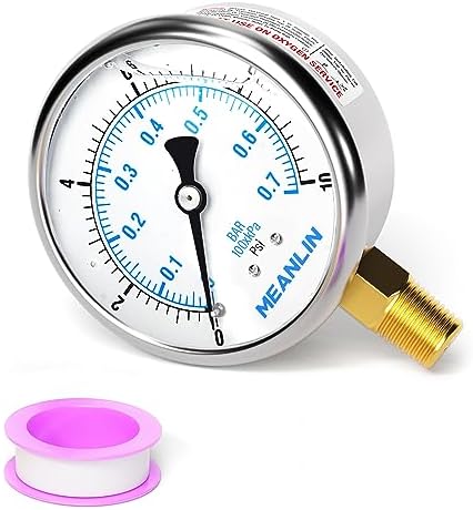 New Air Pressure Gauge Air Compressor Hydraulic 1.5" Face 0-160 Back Mnt 1/ 8"npt : Buy Online At Best Price In KSA - Souq Is Now - Foto 9