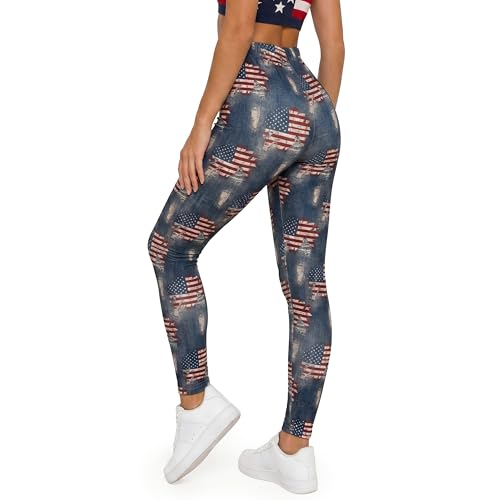 Image of sissycos Women's 80s Leggings Neon Artistic Splash Printed Buttery Soft Stretchy Pants
