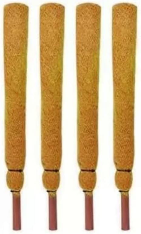 Moss Sticks for Plant Coir Stick for Plants Moss Pole Plant Sticks Support for Climbers Coco Pole for Climbing Indoor Plants (3Feet-Pack4)