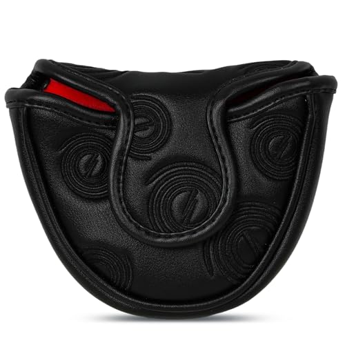 Golf Putter Cover Mallet Magnetic Closure Black/Red Swirl by 2thpart - Image 2