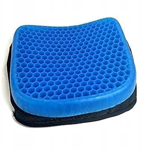 Image of Gel Orthopedic Seat Cushion with Non Slip Cover for Lumbar Support, Tailbone Comfort, Air Circulation, Office Chair, Wheelchair Egg Seater Silicone Gel Cushion for Car
