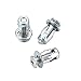 15pcs M4 M5 M6 M8 Petal Rivets Lock Screw Nut Kit Set Steel Hollow Iron Aluminum Rivet Fixed Plate Bolt for Car License (Color : Silver, Size : 15pcs M5)
