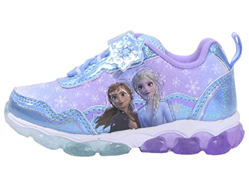 JOSMO Girl's Frozen Lighted Sneaker (Toddler/Little Kid) Blue/Purple 9 Toddler M3