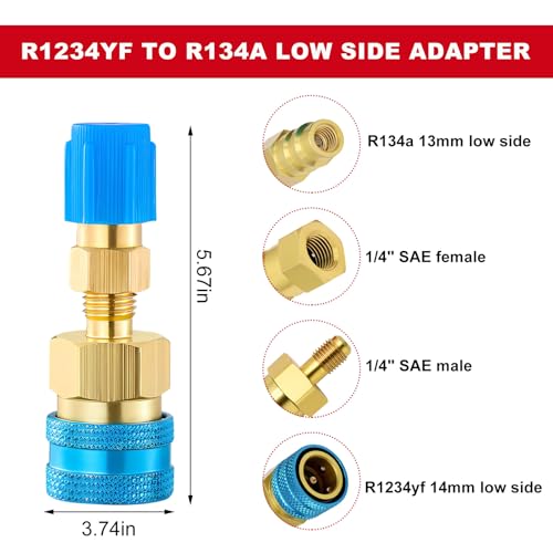 Kit de 2 Conectores Rápidos R1234YF para Aire Acondicionado miniatura 2