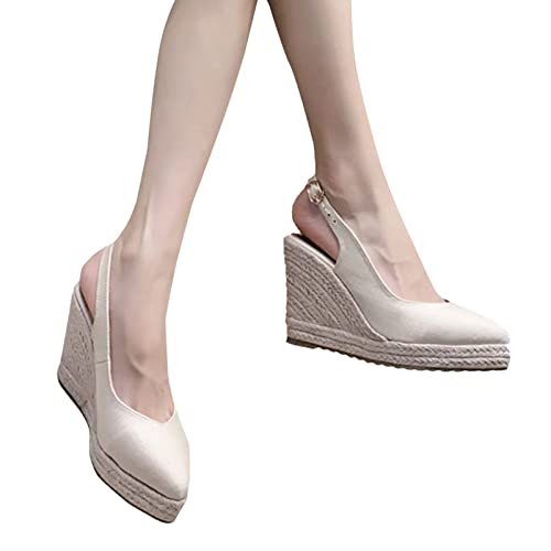 Sandales d'extérieur Slingback avec talons hauts orthopédiques à boucle