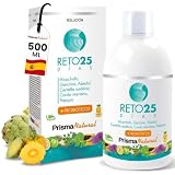 Prisma Natural - RETO25 DÍAS - la retención de Líquidos y Grasas, efecto Detox Drenante y Probióticos - 18 activos: centella asiática, L-carnitina, alcachofa,te verde, aloe vera, abedul..500ml