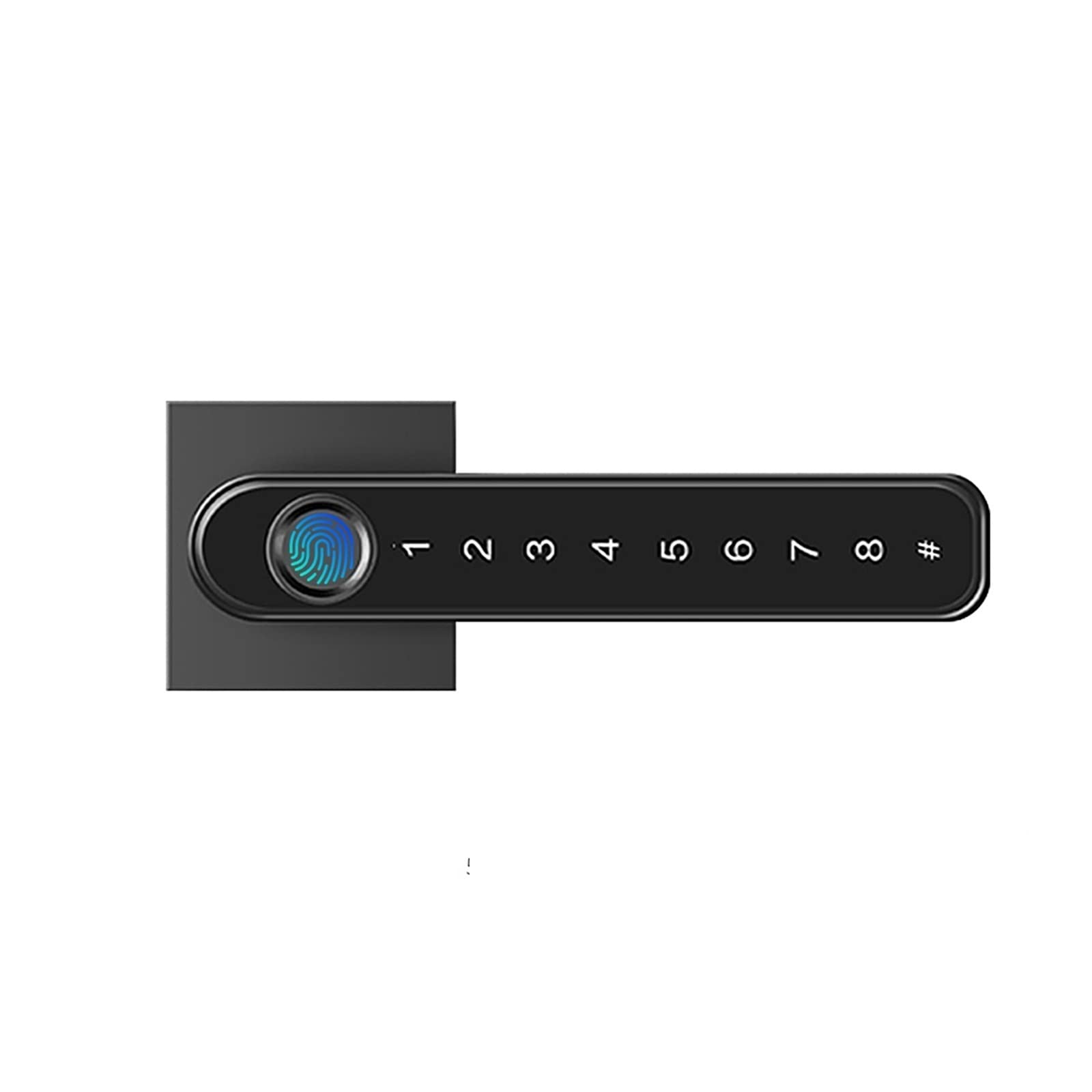 Front Door Lock Fingerprint Locks Biometric Handle Smart Door Lock Home Password Keyless Security Protection Gateway(Without 1)