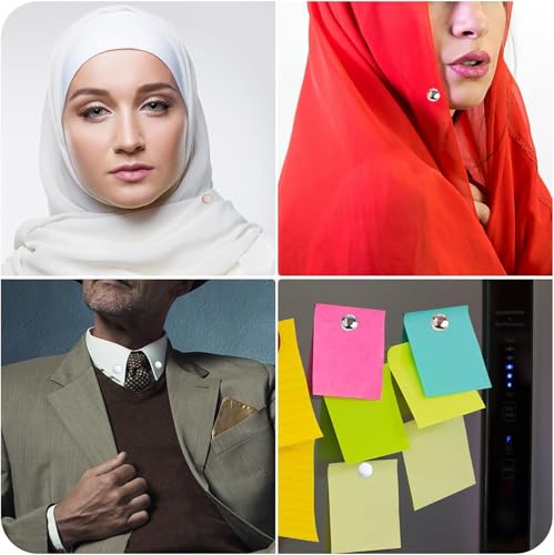 جودتول دبوس حامل الحجاب، حامل وشاح، دبابيس حجاب مغناطيسية للشال واللف باللون الذهبي الوردي والفضي والاسود والذهبي، مناسبة للملابس والاوشحة وما الى ذلك