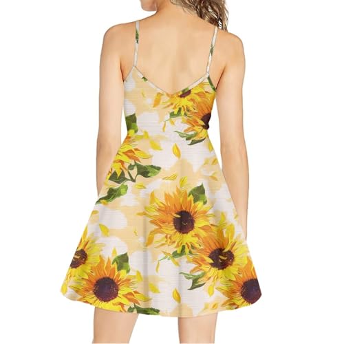 Image of Spaghetti Strap Midi Satin Dresses Summer Sleeveless Sundree Women Girl Beach Party Swing Dress