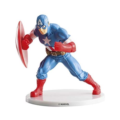 Dekora - Decoracion para Tartas con la Figura de Capitán América de PVC