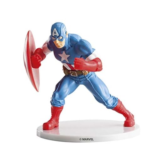 Dekora - Decoracion para Tartas con la Figura de Capitán América de PVC
