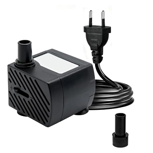 180L/H 3W Mini-Tauchpumpe, Ultra Leise Aquarium Pumpe mit 1.3m Netzkabel，mit 1 Düsen für...