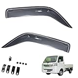 MORASTYLE ドアバイザー ハイゼット トラック ジャンボ S500P S510P S500 S510 系 ワイド スモーク 両面テープ 日除け 雨よけ FJ5456 軽トラ 社外品