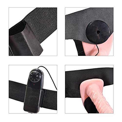 Vibrating Strap On Dildo Wearable Lesbian Dildo With Adjustable Harness Realistic Penis For Female Masturbation Sex Toys For Women(Beige) #TOP5