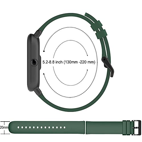 Flenco 20mm Replacement Silicone Strap For Amazfit GTS/Amazfit GTS 2 Mini/GTS 2 / GTS 2e / Amazfit Bip/Bip Lite/Bip S/S Lite/Bip U/U Pro/Amazfit GTR 42mm / Replacement Watch Band - Image 4