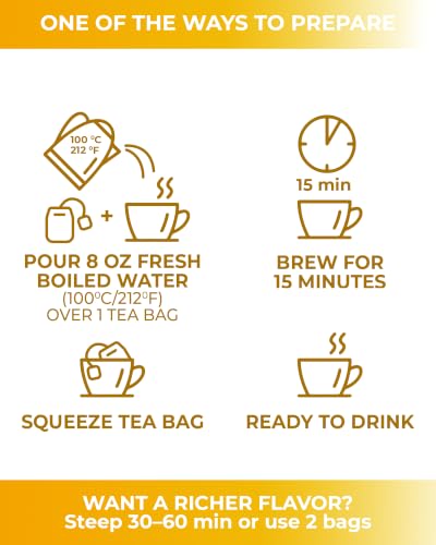 Image of 50 Bags Chamomile Flowers Herbal Tea (Matricaria Chamomilla) - 50 Count 1.5g Bags Dried Chamomile Flower Herb Tea