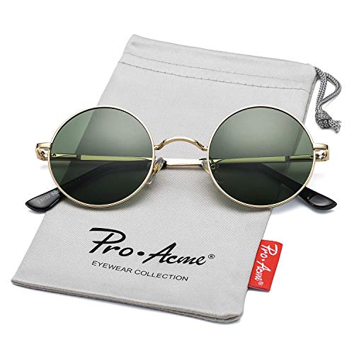 Image of Pro Acme Small Round Polarized Sunglasses for Women Men Retro Metal Shades