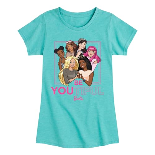 Barbie - BeYouTiful - All Girls are Beautiful - Toddler and Youth Girls Raglan Graphic T-Shirt - Size 3T Turquoise