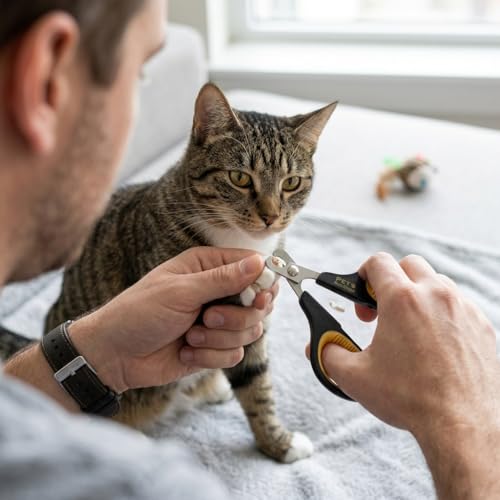 Cat Nail Clippers by Pet Republique – Professional Stainless-Steel Nail Clipper for Cats, Kittens, Hamster, Rabbits, Birds, & Small Breed Animals Claw Trimmer (Black+Yellow) - Image 2