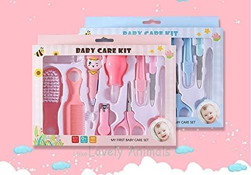 Gra8 10 PCS Baby Grooming Kit | Ear Pick with Light | Comb | Nail Clipper | Nasal Aspirator | Food Feeder | Newborn Infant Shower Care Nursery Set | Complete Baby Care Essentials-image-28