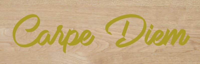 Vinilo de corte pegatina Carpe Diem 20x4,5cm sticker decal autocollant (Dorado)